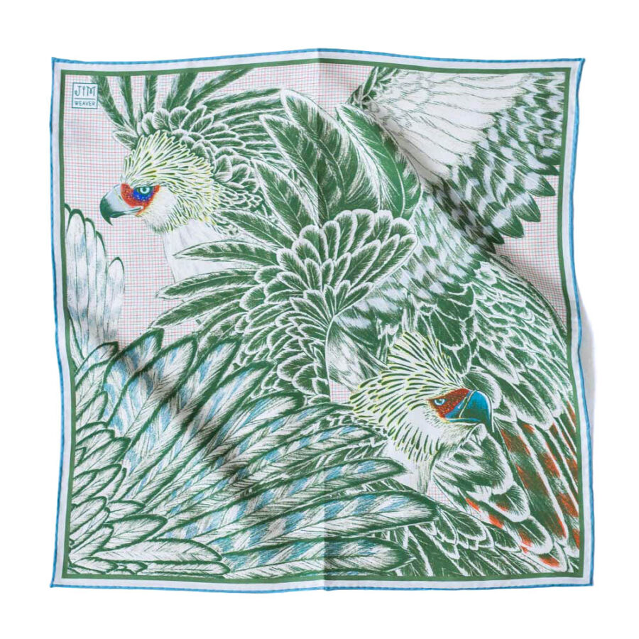 Philippine Eagle 43x43 Pocket Square / Silk Scarf