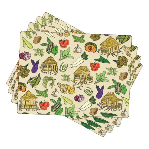 Bahay Kubo (Sand) Placemats - Set of 4
