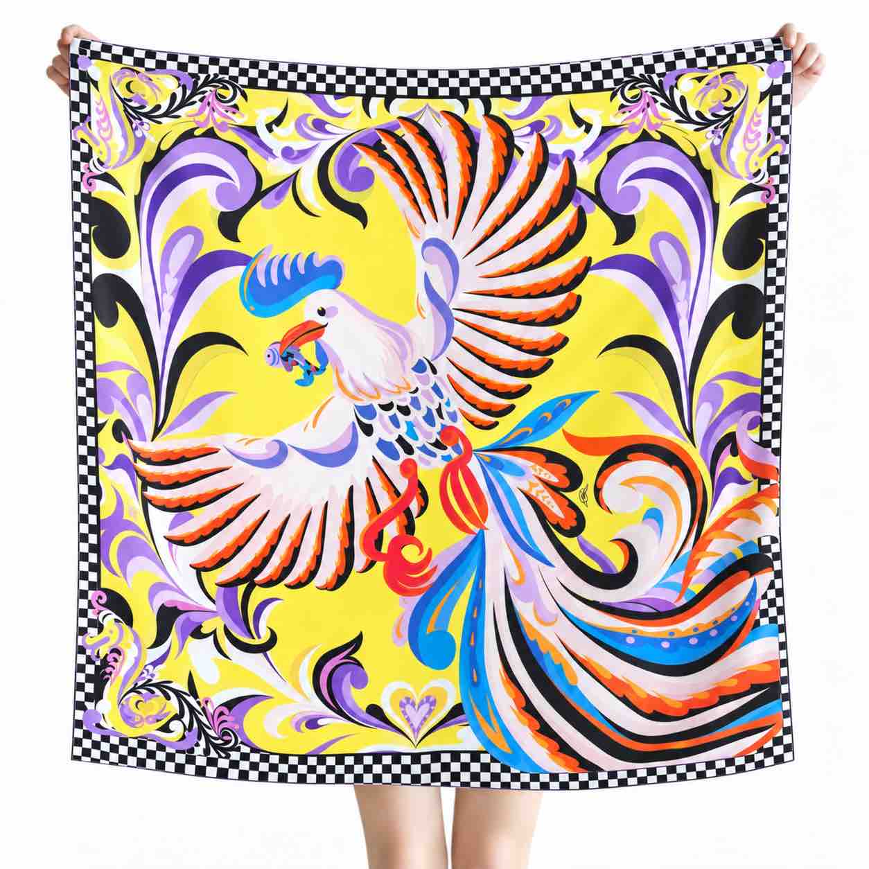 Sarimanok 90x90 Silk Scarf